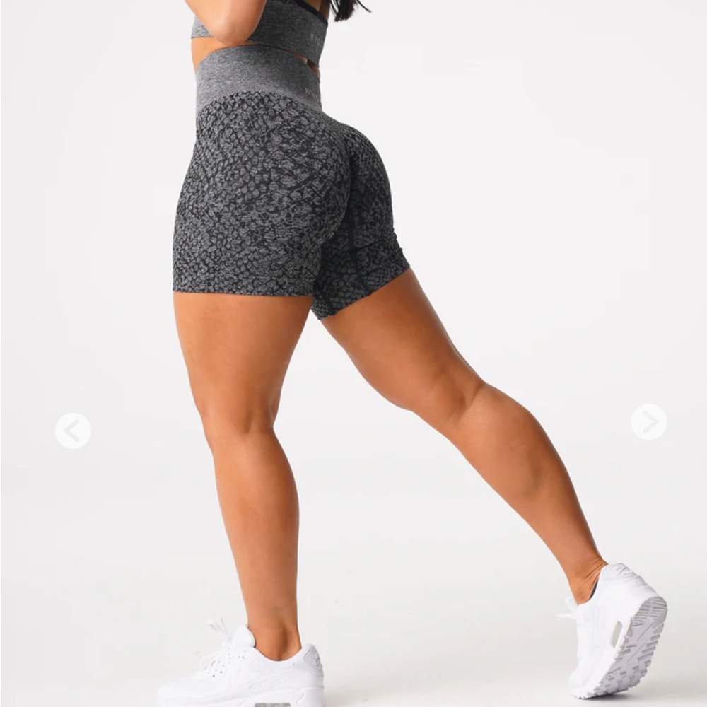 NVGTN Black Speckled Snakeskin Seamless Shorts